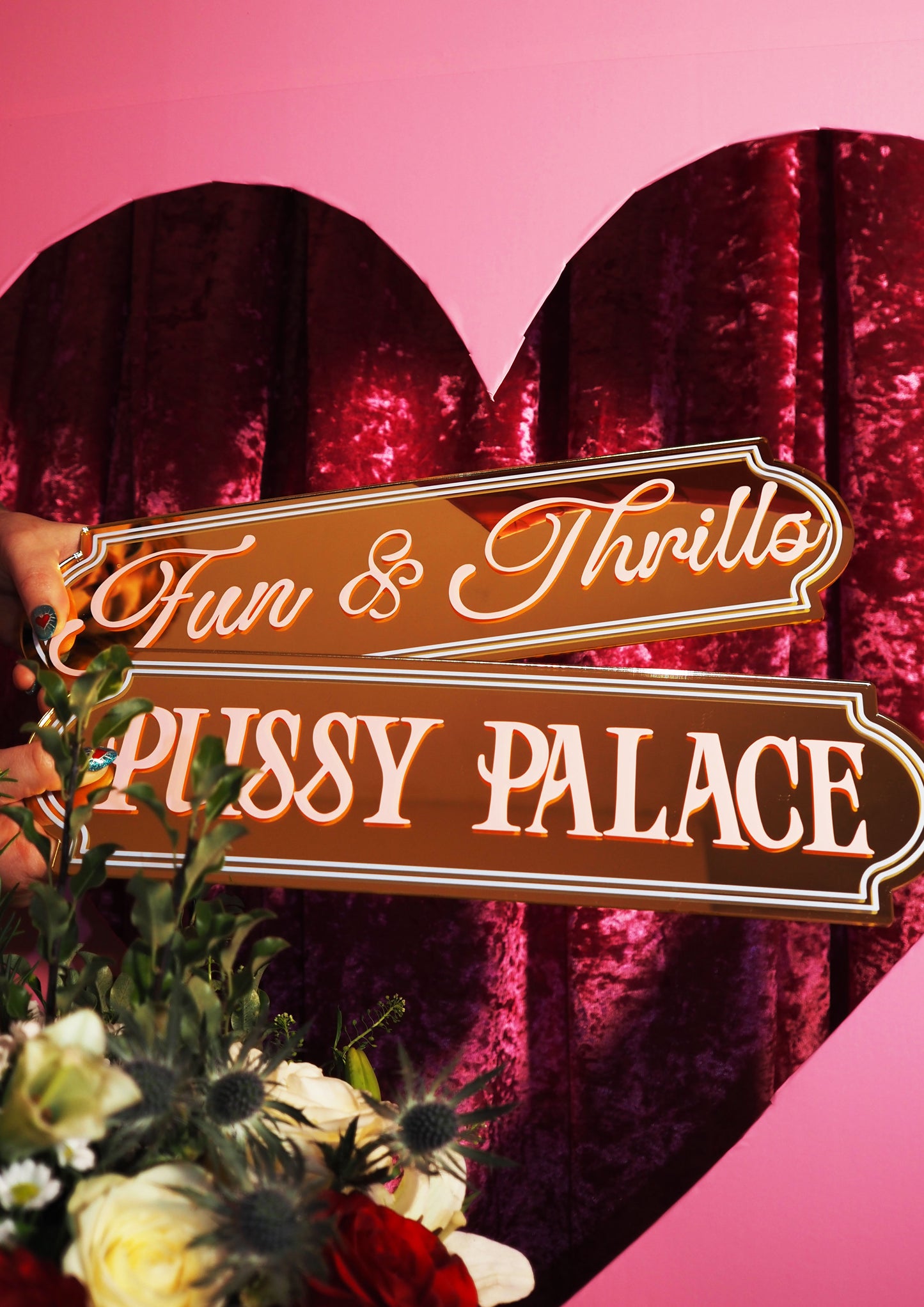 Dreamy Pussy Palace Mirror Sign