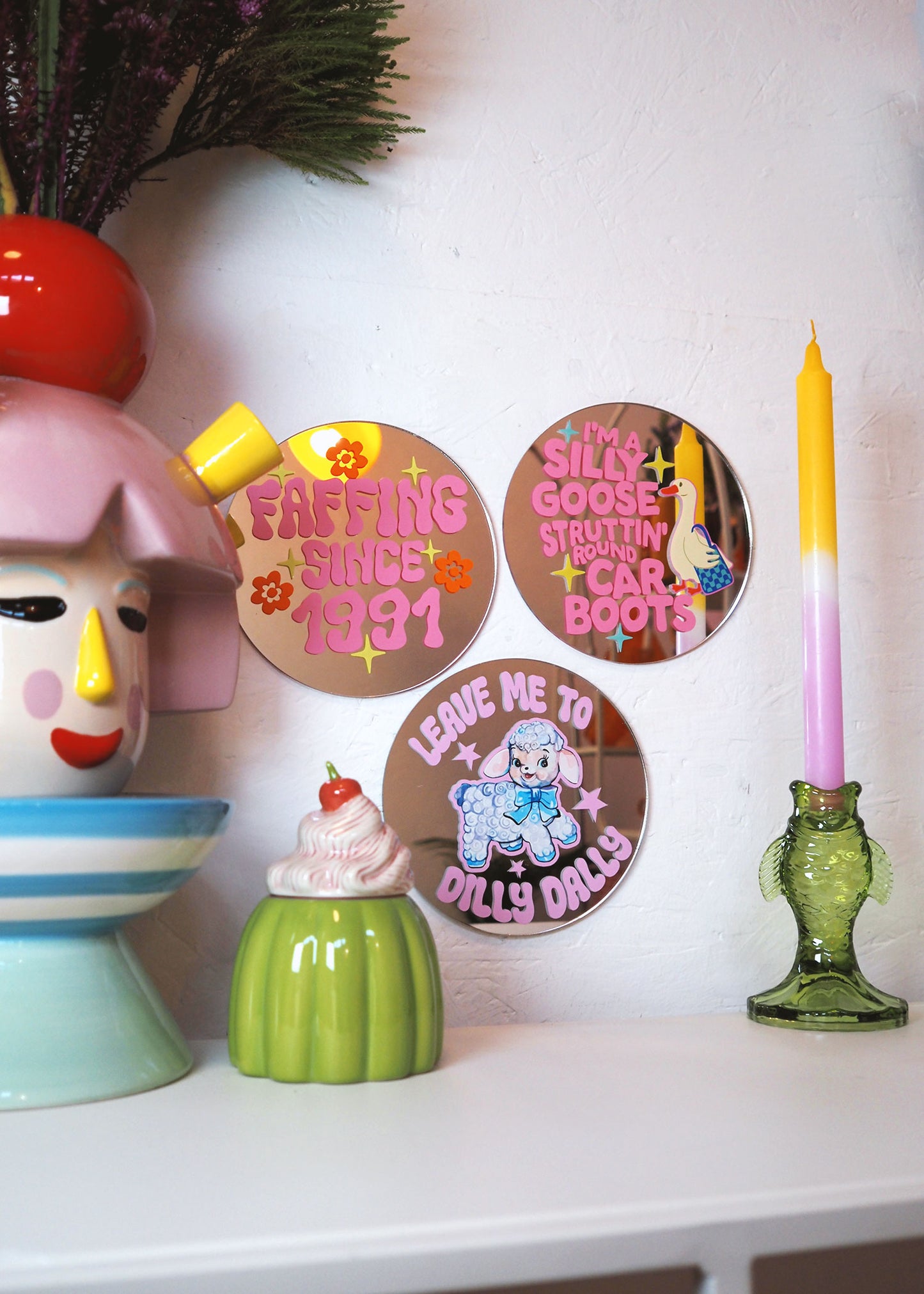 Faffing Since.... Custom Mini Mirror