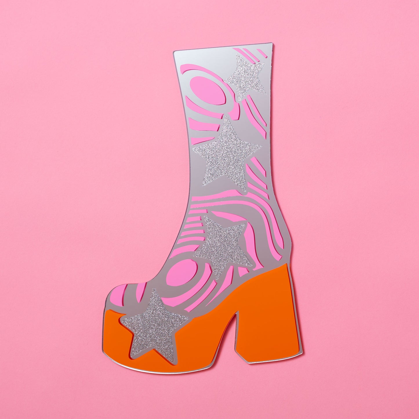 70s Disco Platform Boot Mirror