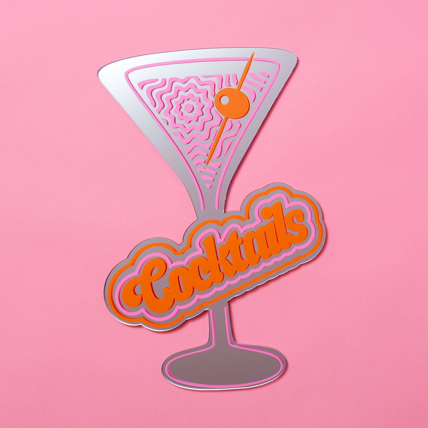 Retro Cocktail Sign Mirror