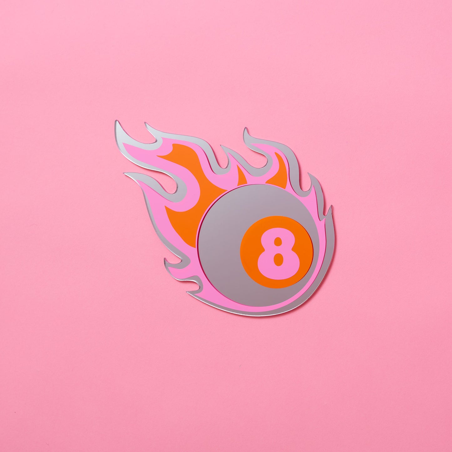 Flaming Eight Ball Mirror