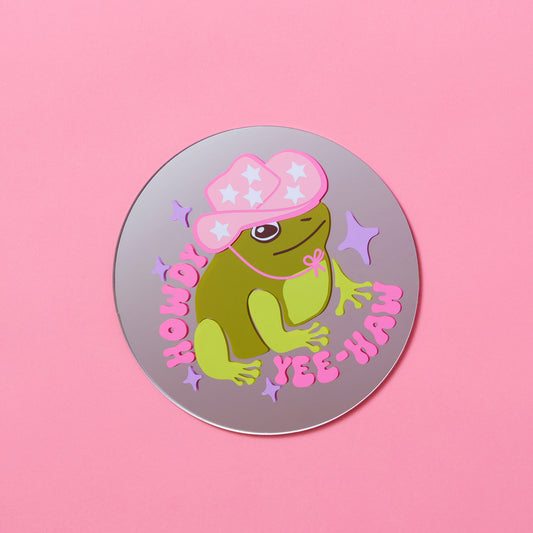 Cowboy Frog Disc Mirror