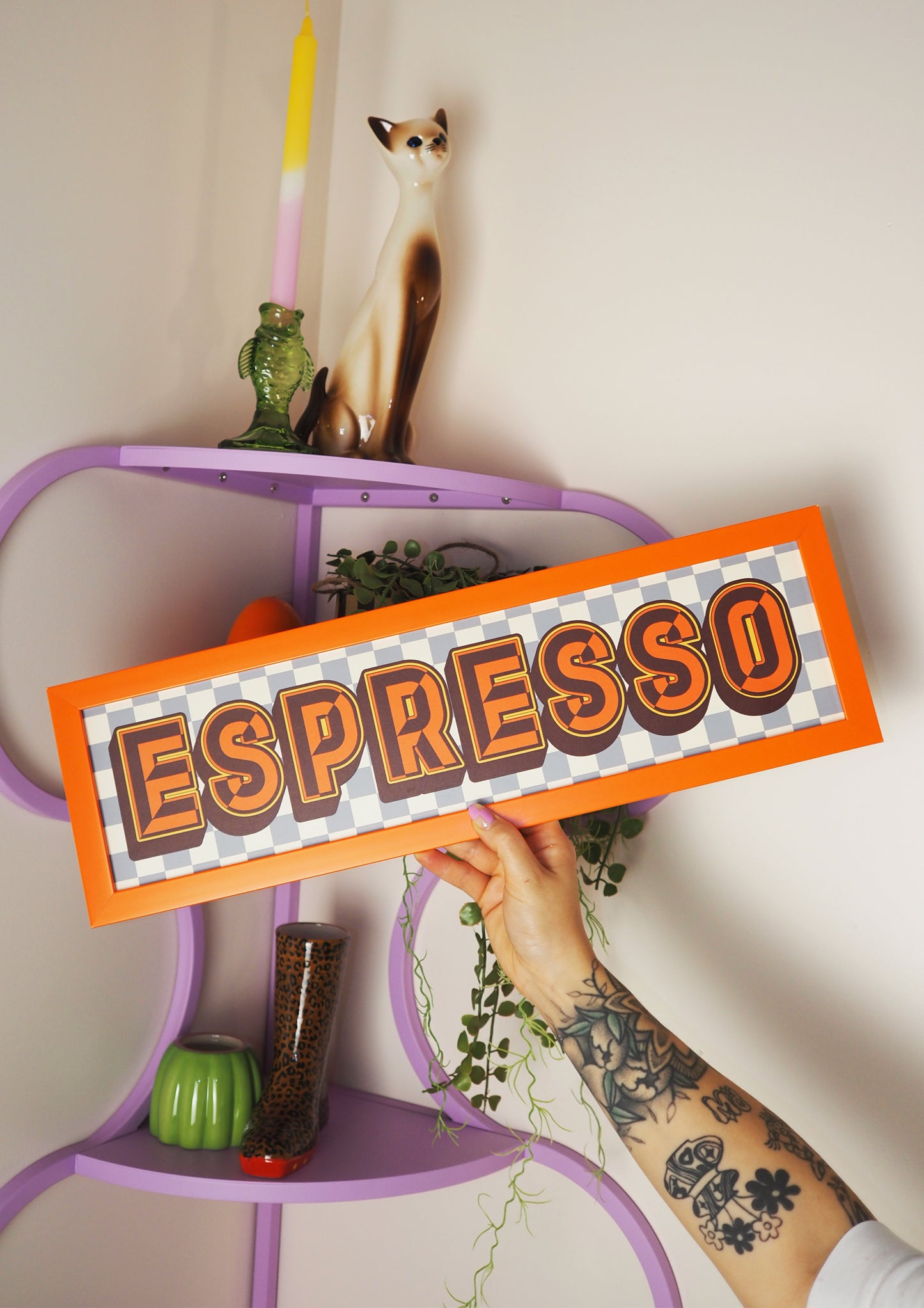 Espresso Framed Rectangle Print
