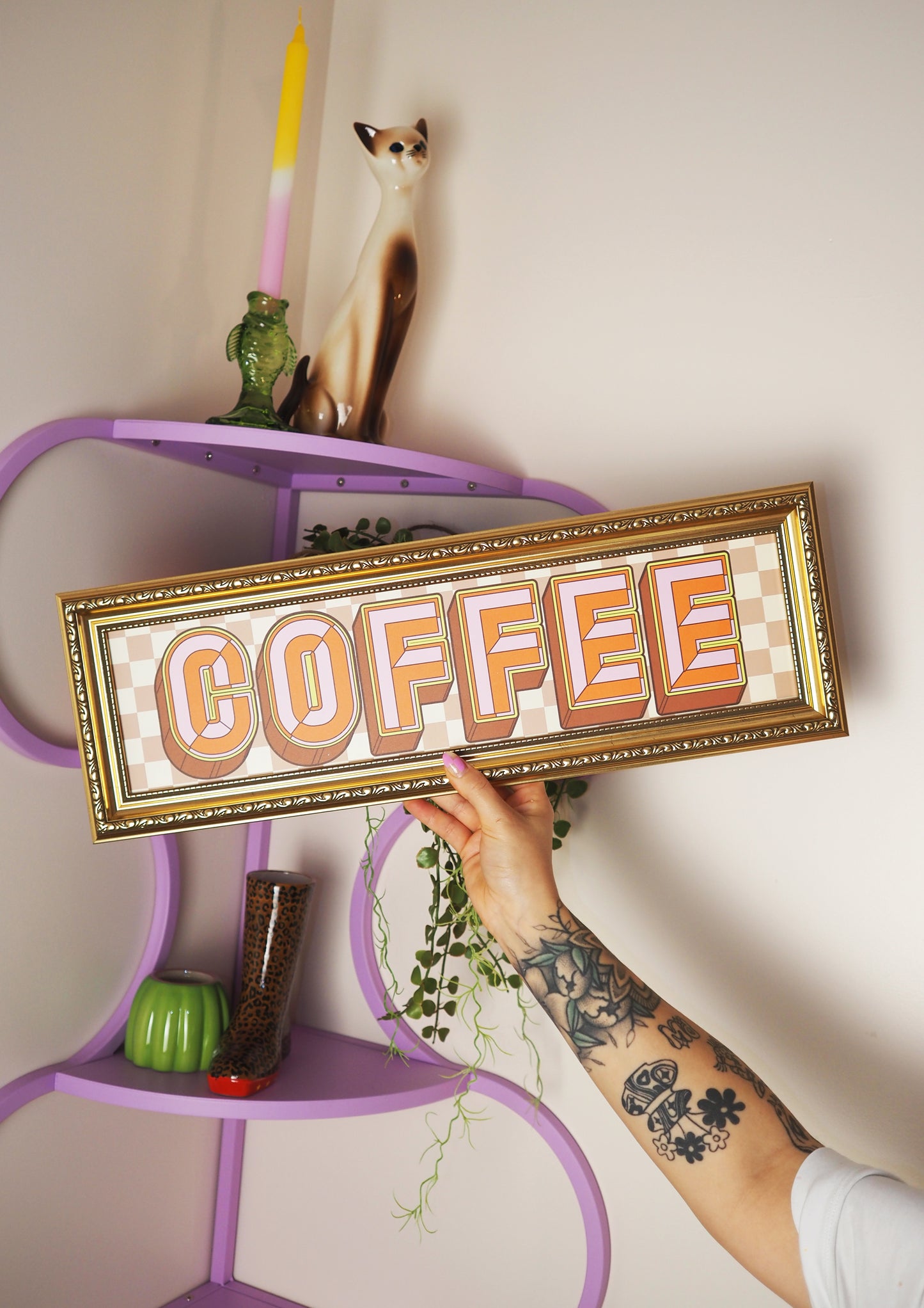 Coffee Framed Rectangle Print
