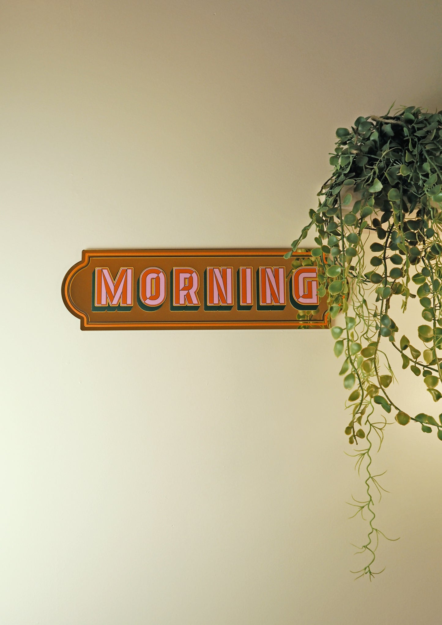 Morning Rectangle Sign - Warm Gold