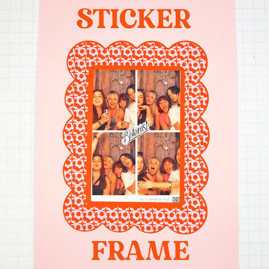 6x4 Sticker Frame - Orange & Pink - WS