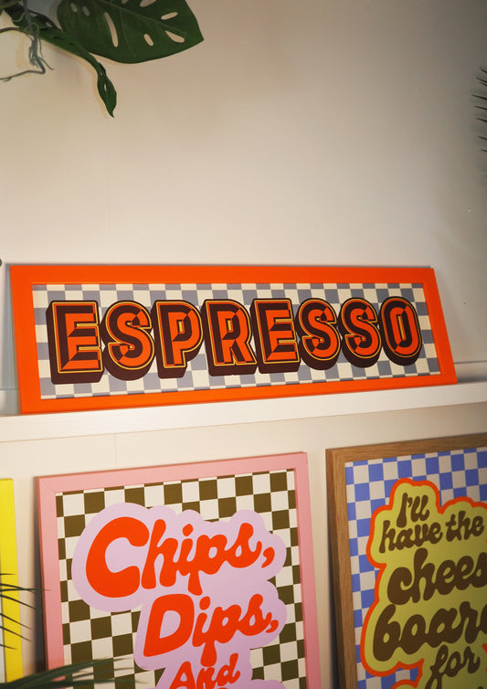 Espresso Framed Rectangle Print