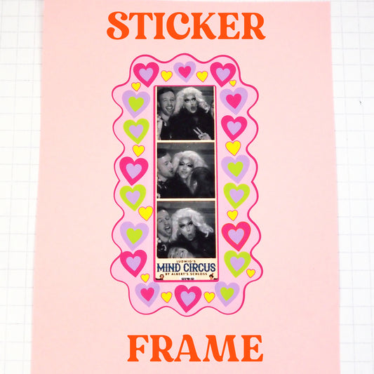 Photobooth Strip Sticker Frame - Kitsch Hearts