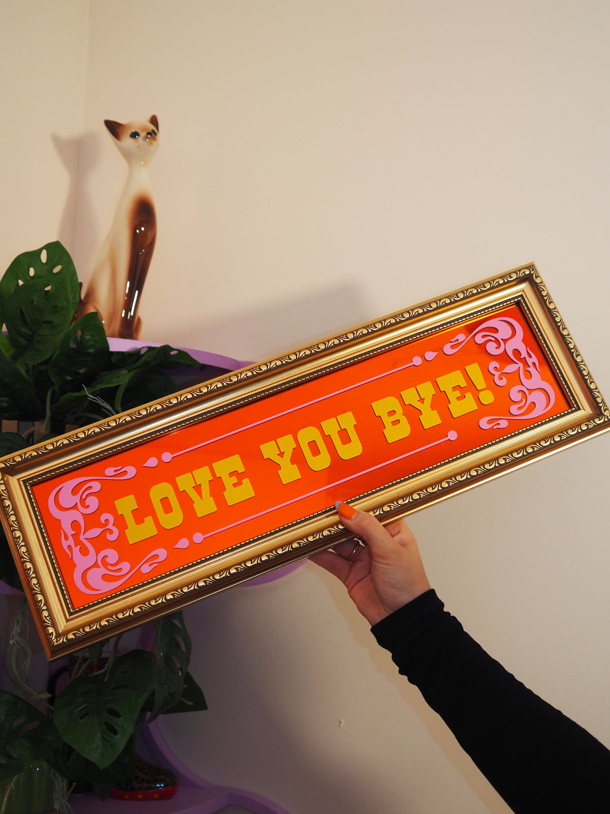 Love You Bye! Traditional Pub Mirror