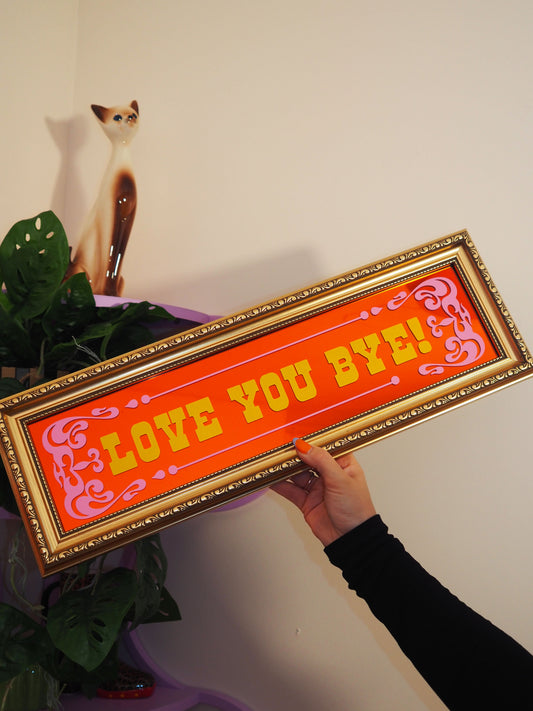 Love You Bye! Traditional Pub Mirror