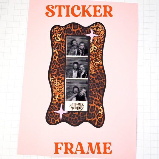 Photobooth Strip Sticker Frame - Leopard Print