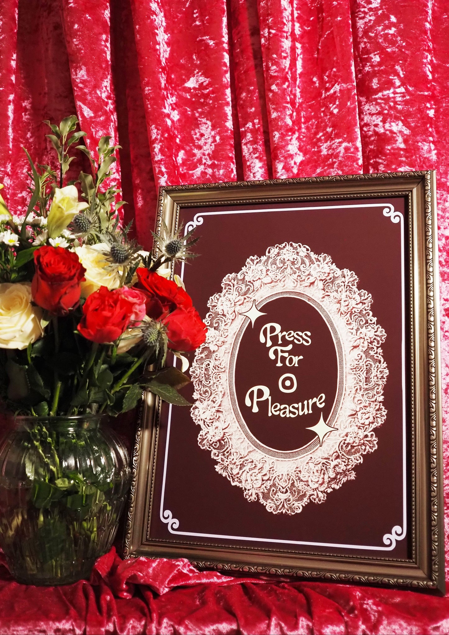 Press For Pleasure Wall Print