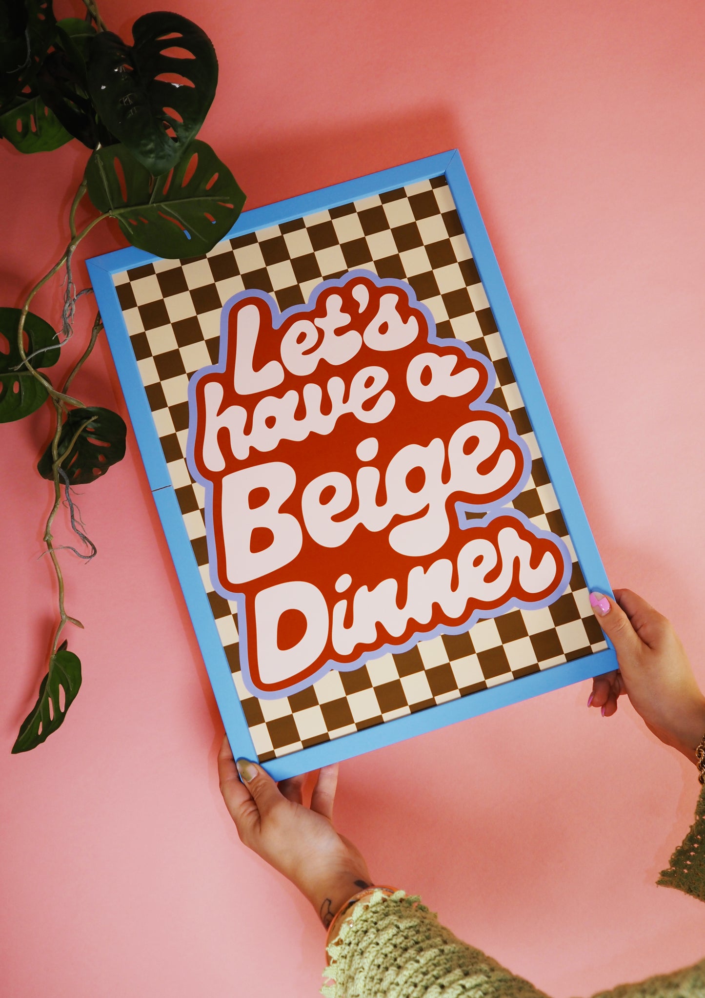 Let's Have A Beige Dinner Wall Print