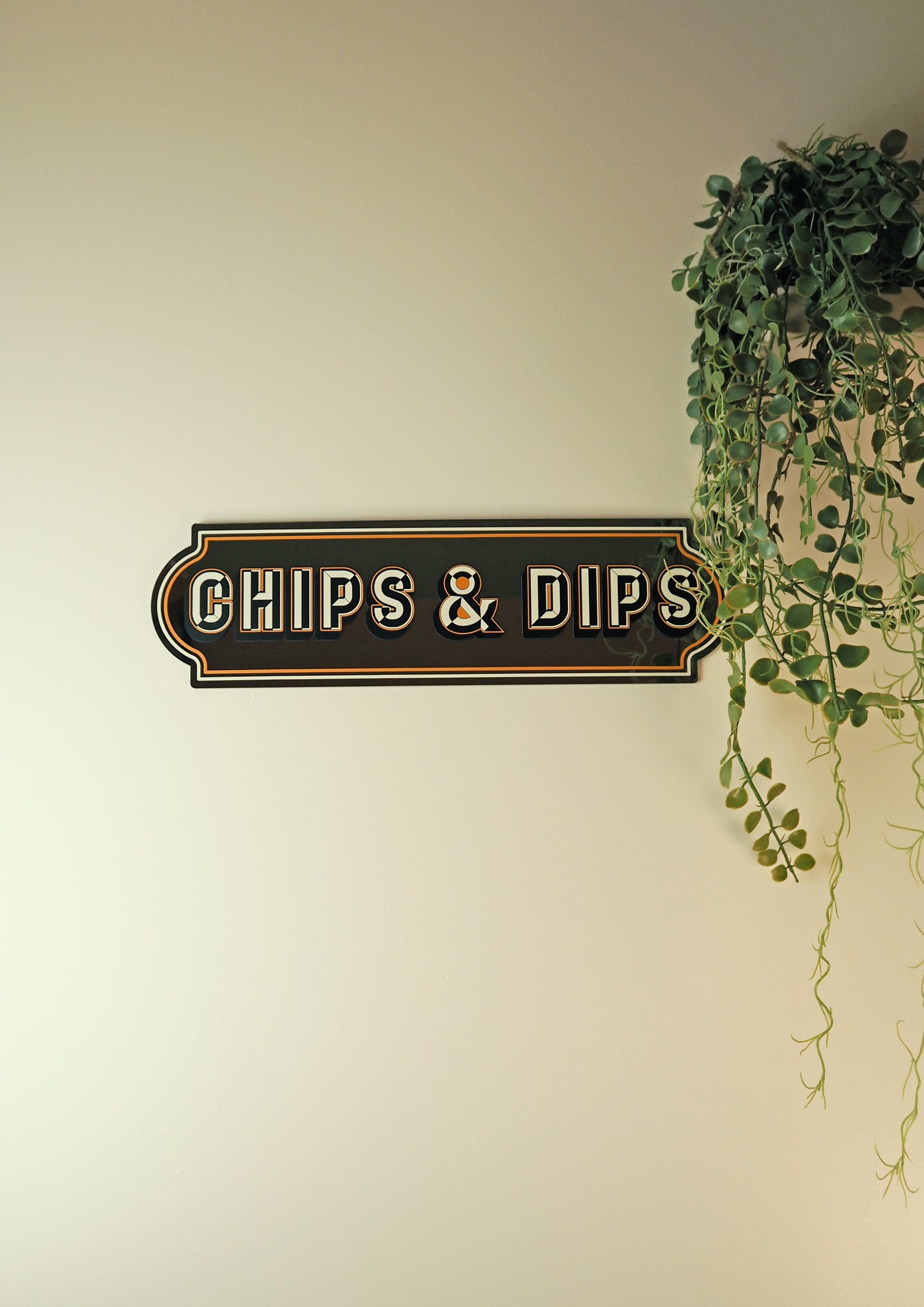 Chips & Dips Rectangle Sign - Bold Bronze