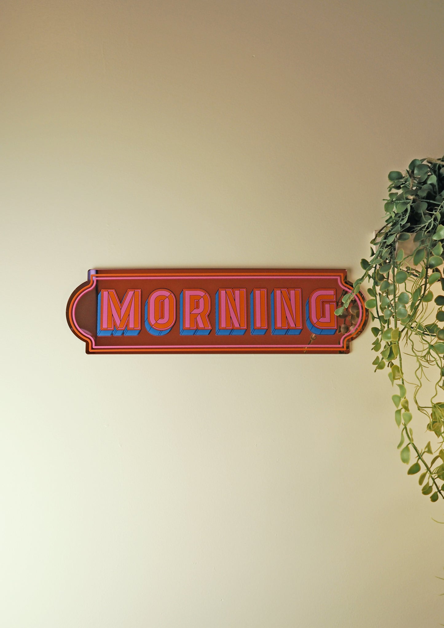 Morning Rectangle Sign - Playful Pink