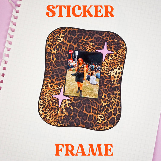 Instax Mini Sticker Frame Leopard Print