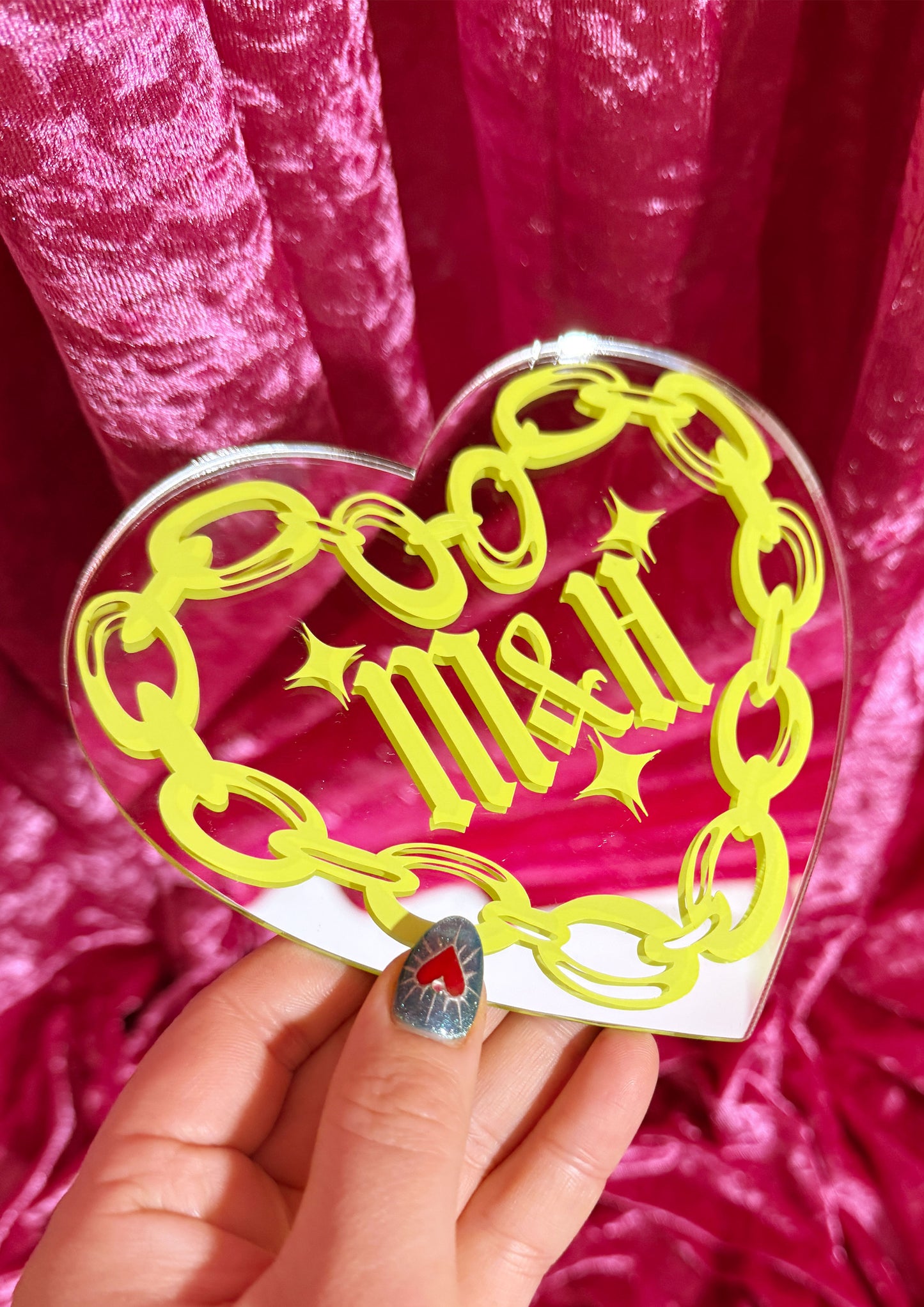 Chains Of Love Heart - Custom Initials