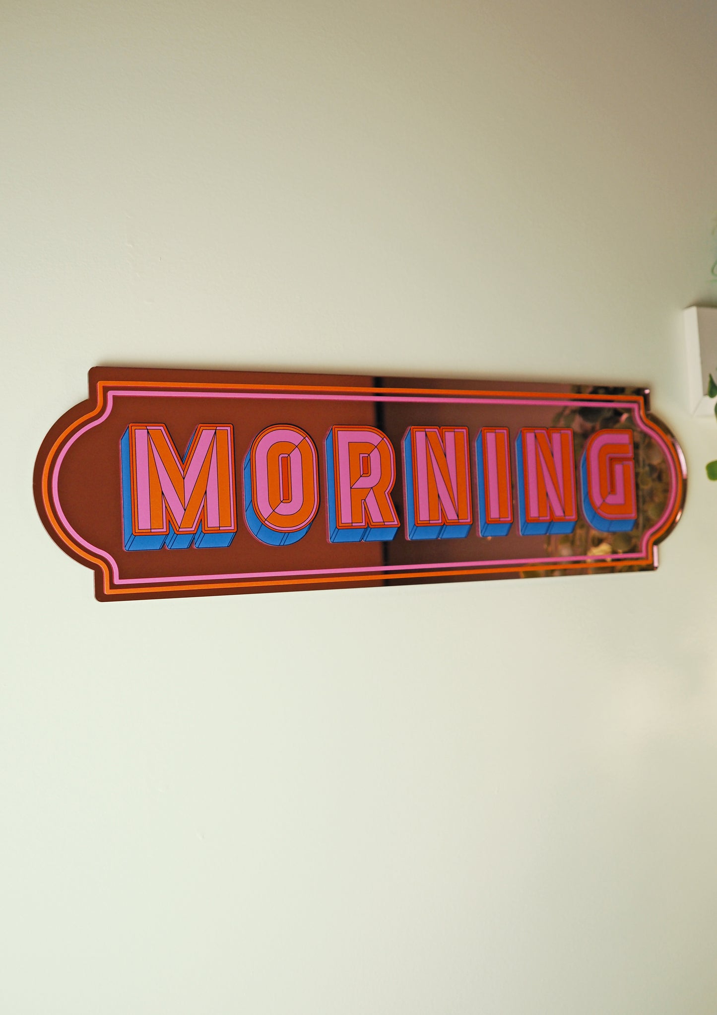 Morning Rectangle Sign - Playful Pink