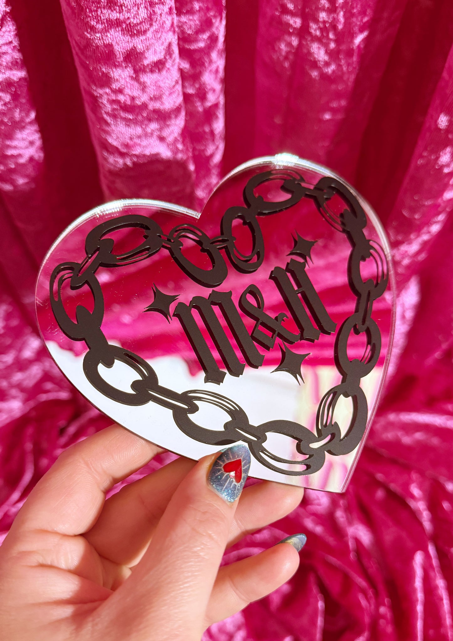 Chains Of Love Heart - Custom Initials