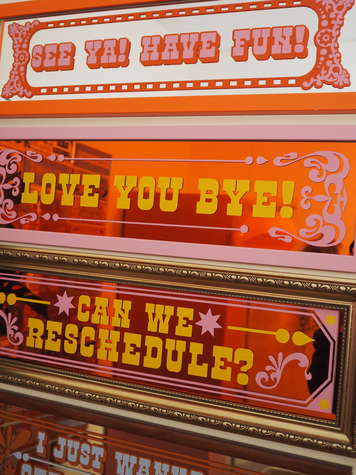 Love You Bye! Traditional Pub Mirror
