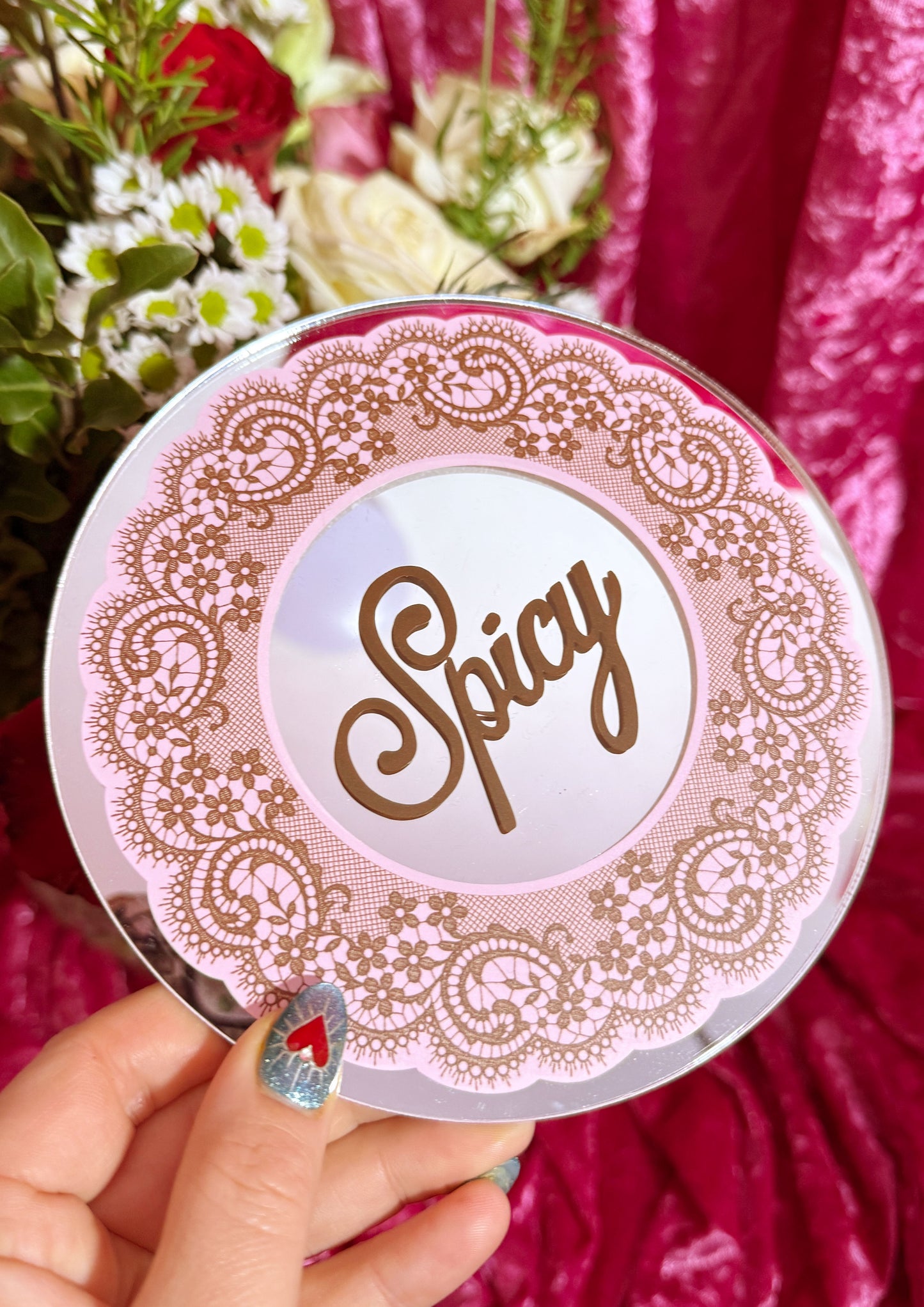 Spicy Lace Mini Mirror
