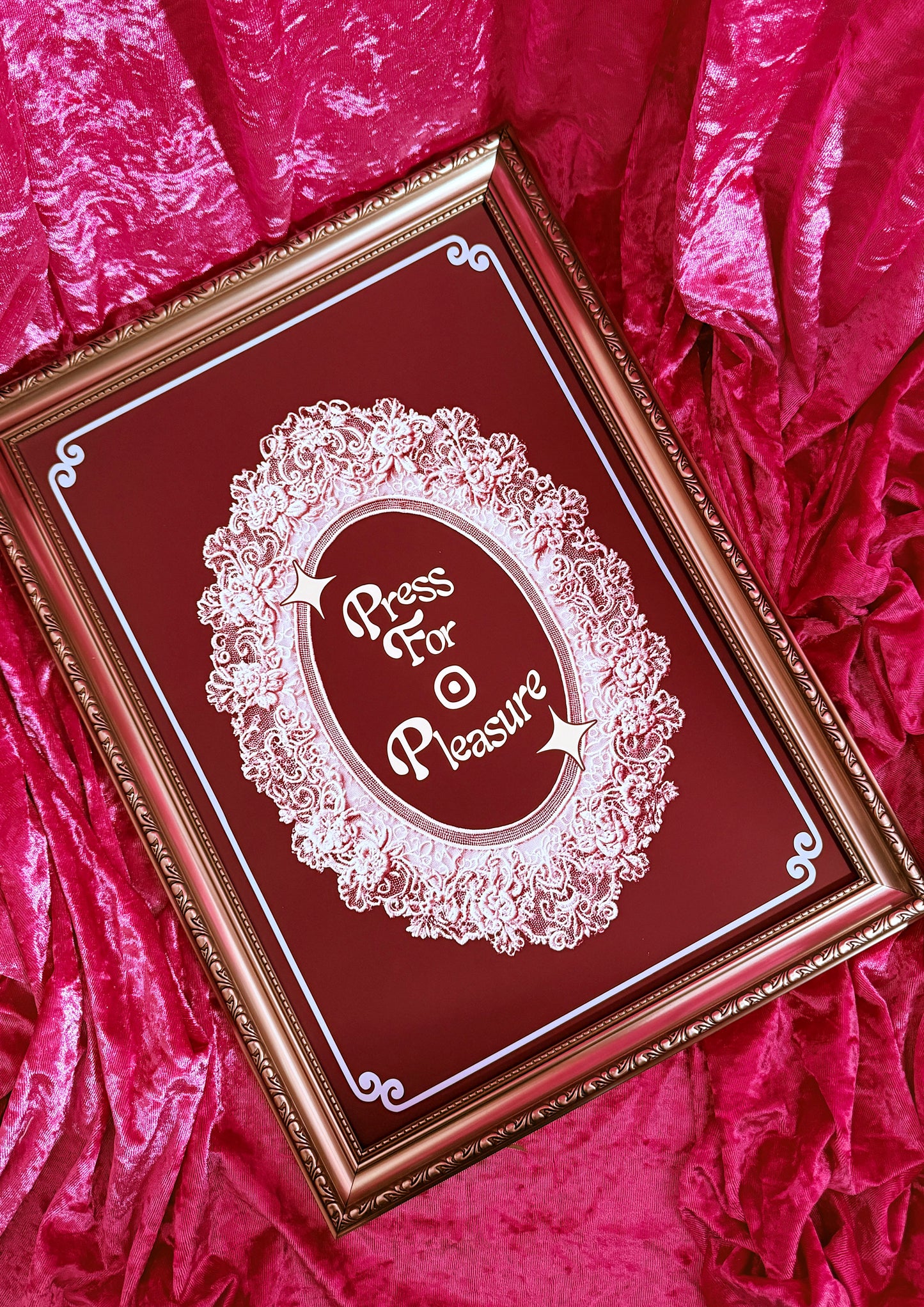 Press For Pleasure Wall Print