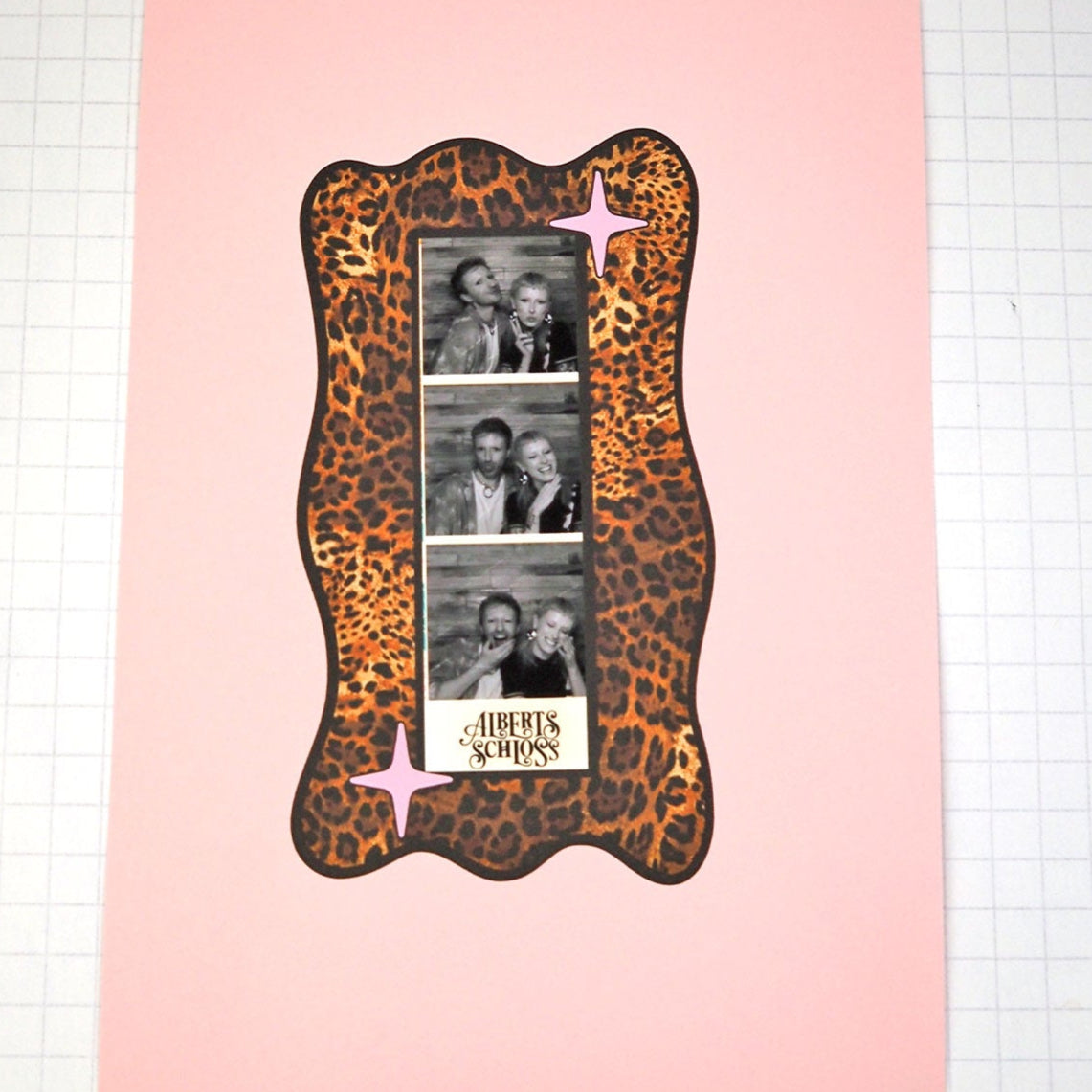 Photobooth Strip Sticker Frame - Leopard Print