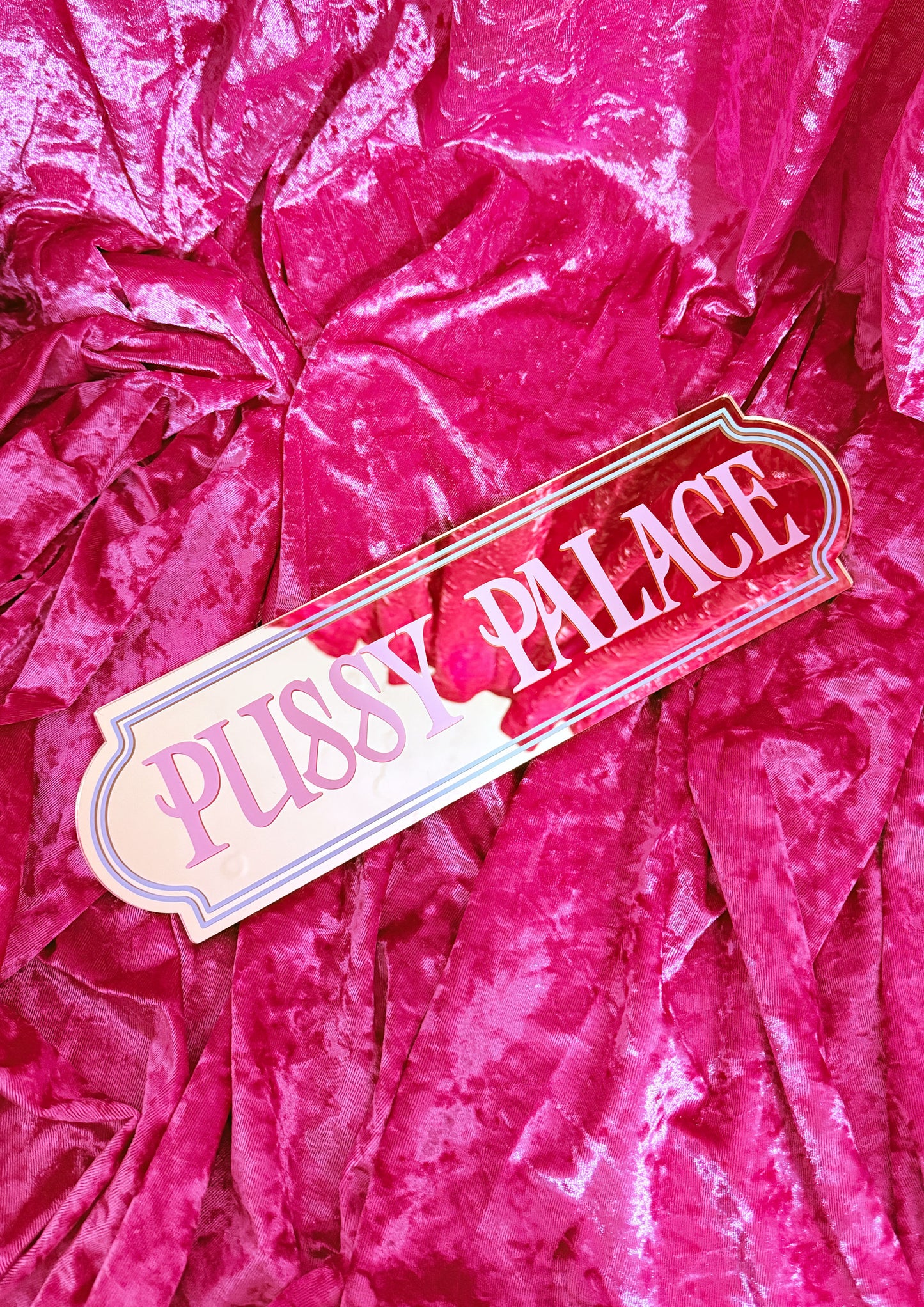 Dreamy Pussy Palace Mirror Sign
