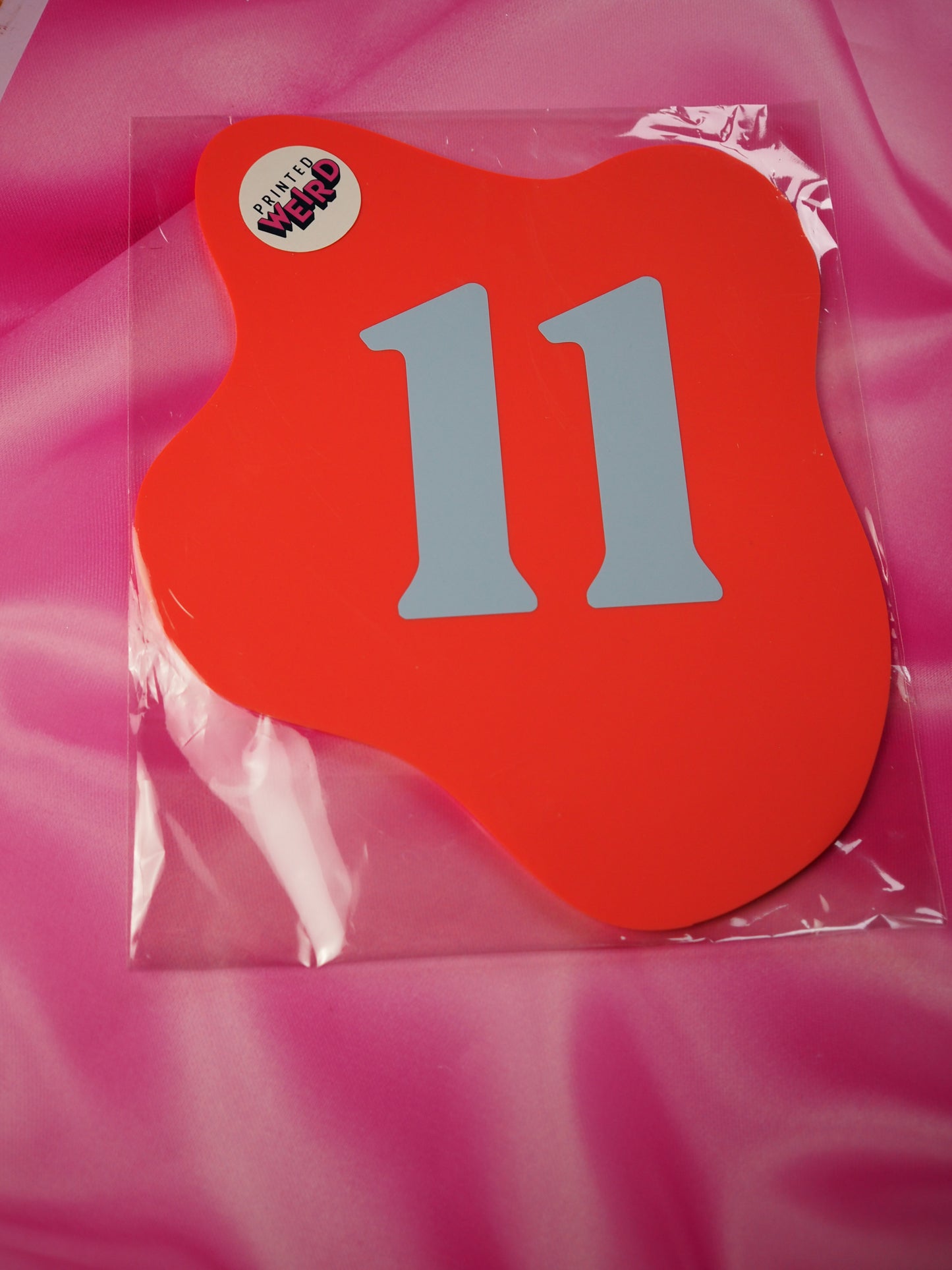 Sample Sale - House Number - Orange Blob Blue 11