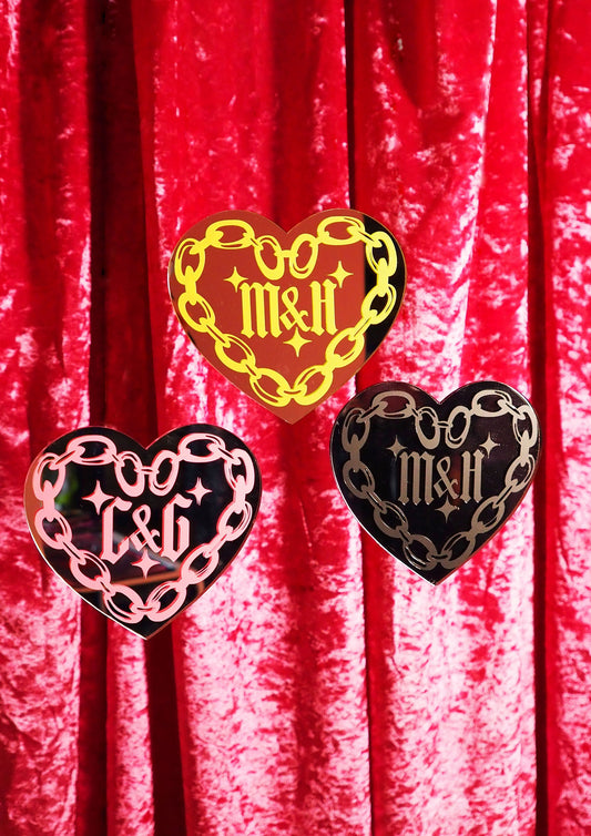 Chains Of Love Heart - Custom Initials