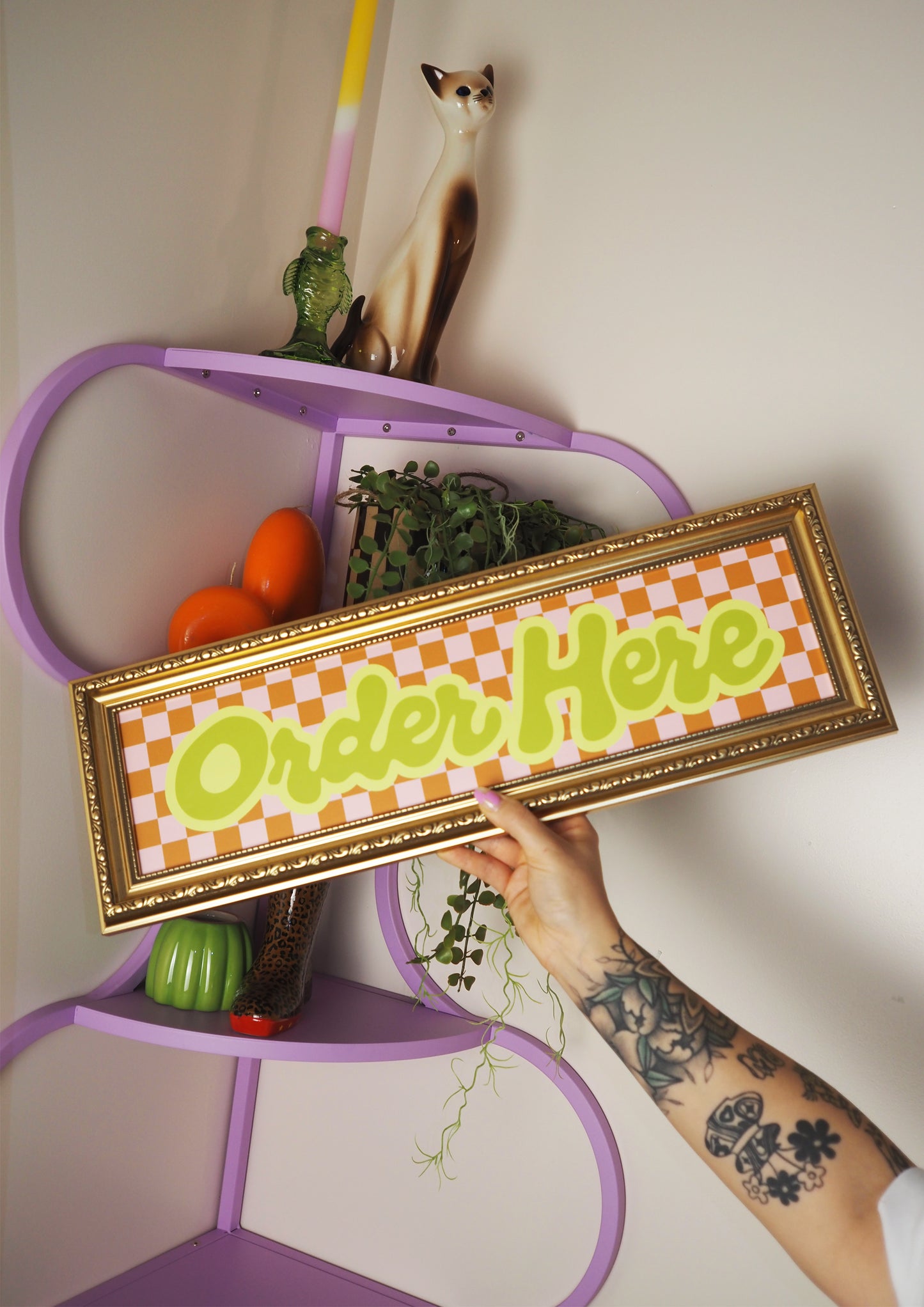 Order Here Framed Rectangle Print