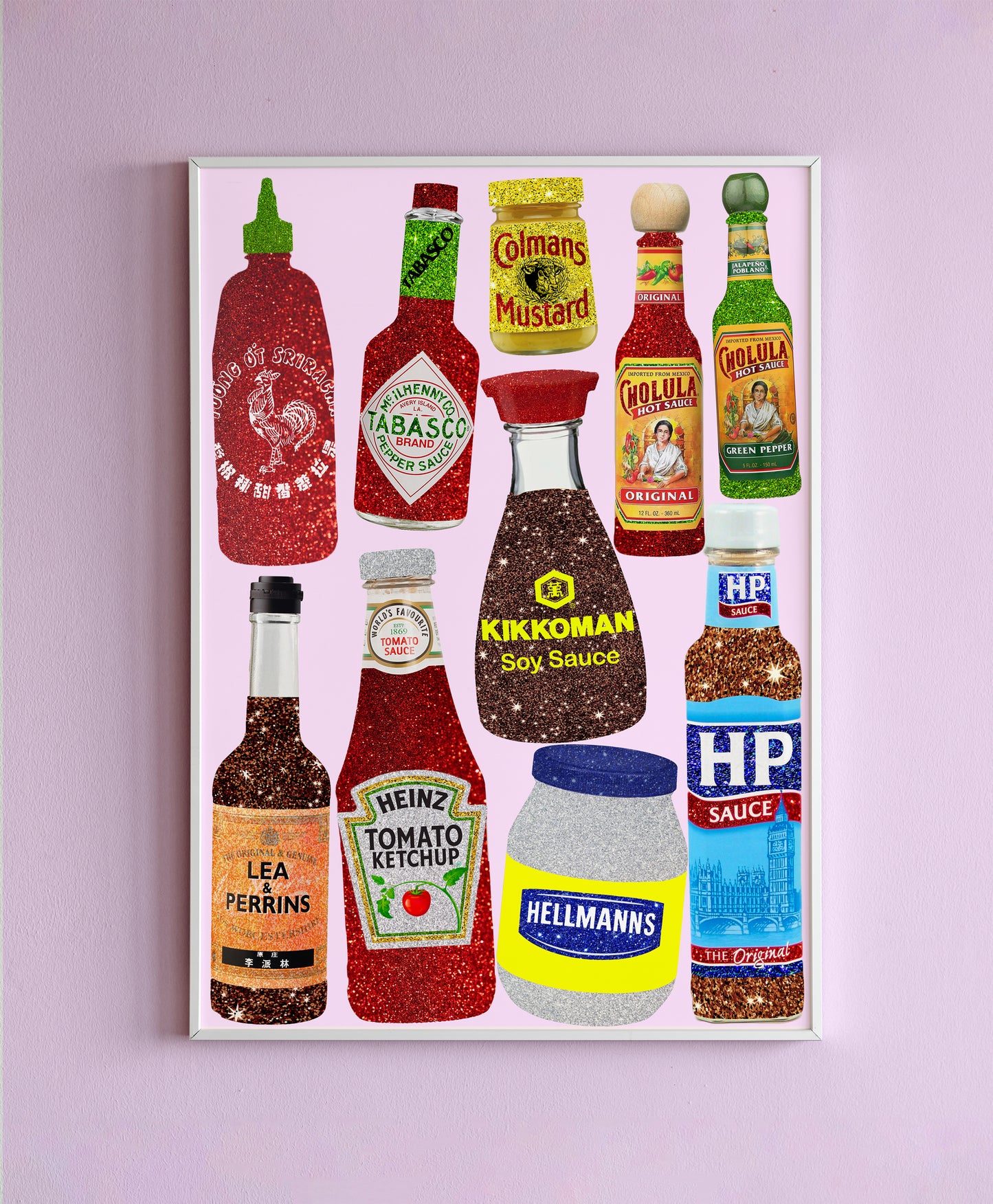 Classic Glitter Sauce Condiments Wall Print – PrintedWeird