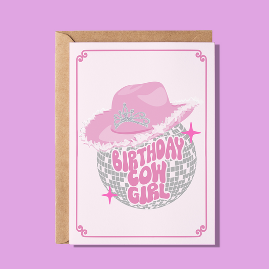 Birthday Cowgirl Greeting Card