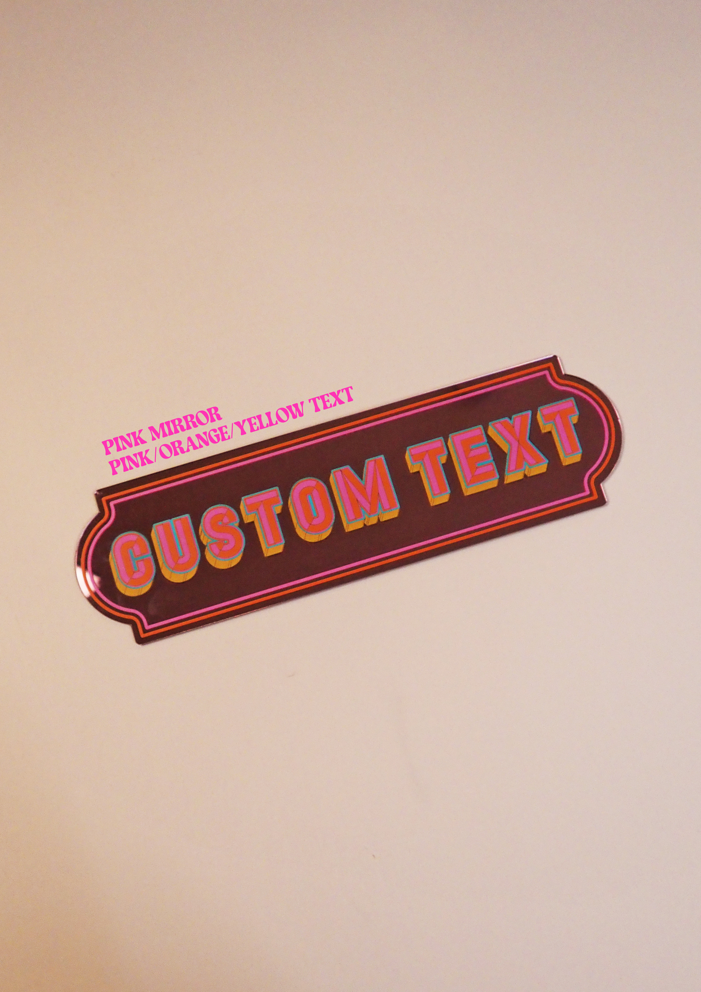 Custom Rectangle Mirror Sign
