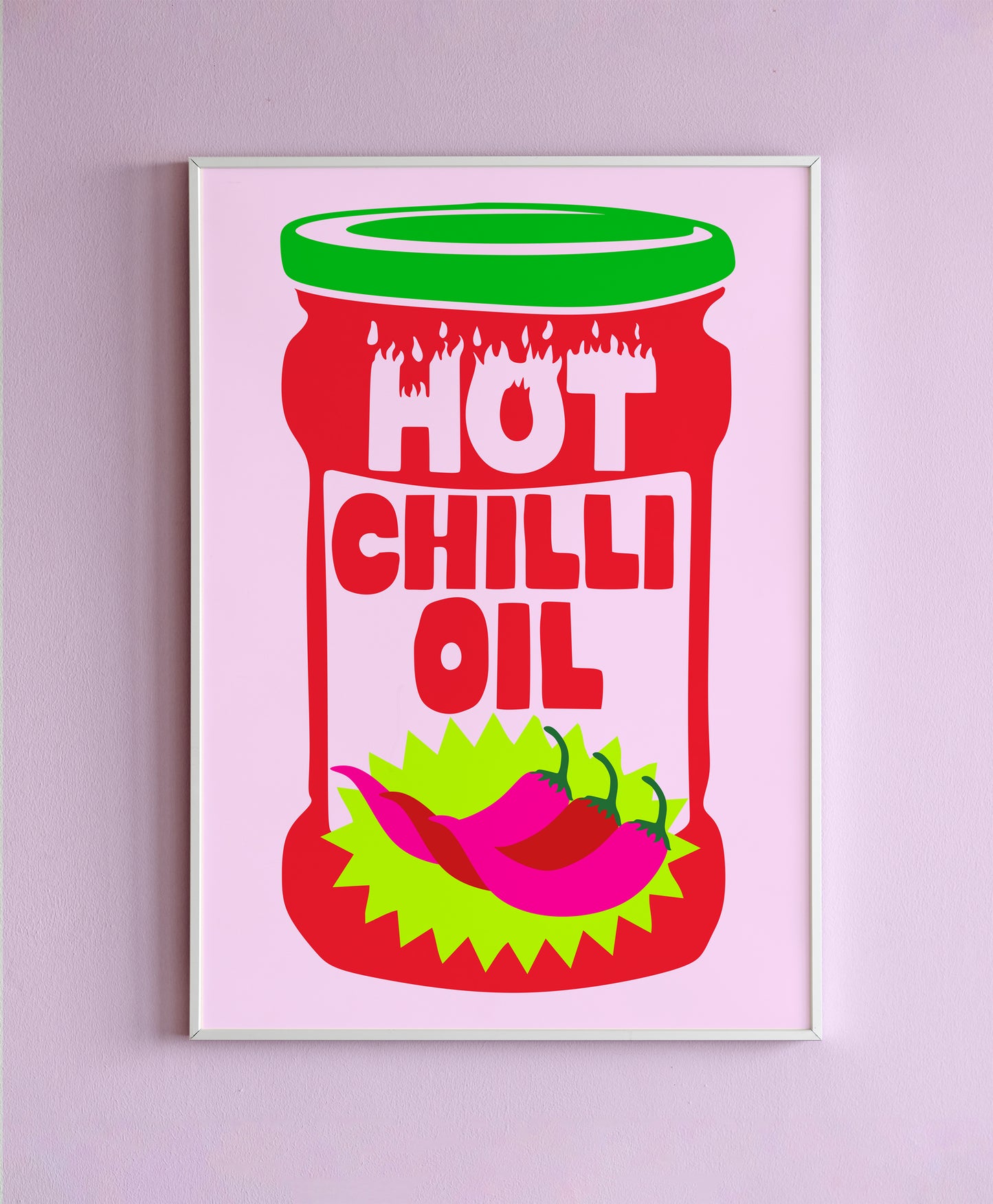 Hot Chilli Oil Wall Print