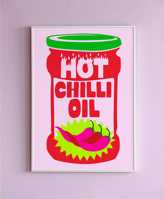 Hot Chilli Oil Wall Print