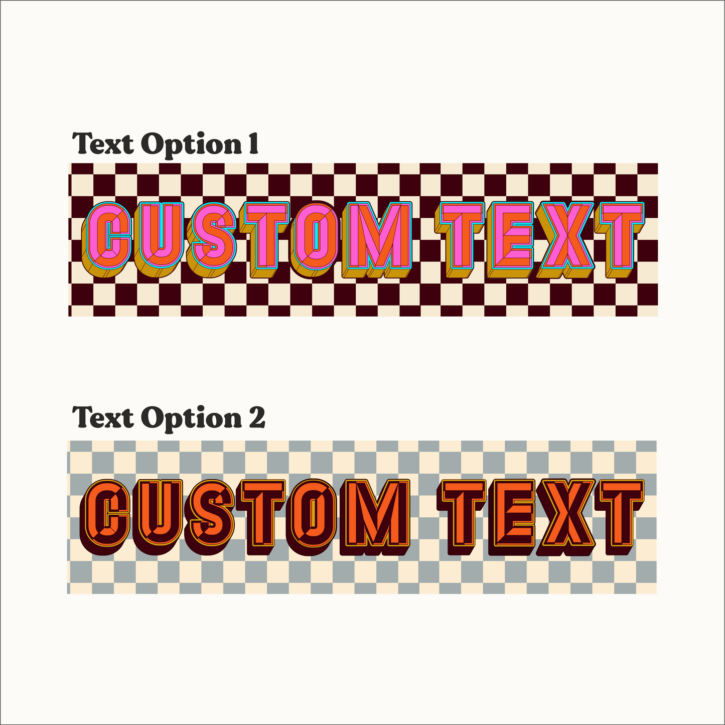 Custom Framed Rectangle Print - Sign Text