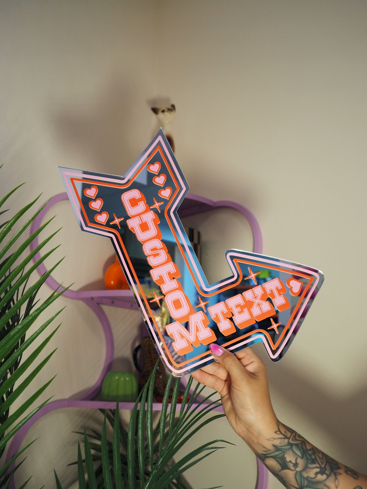Custom Vegas Arrow Mirror Sign