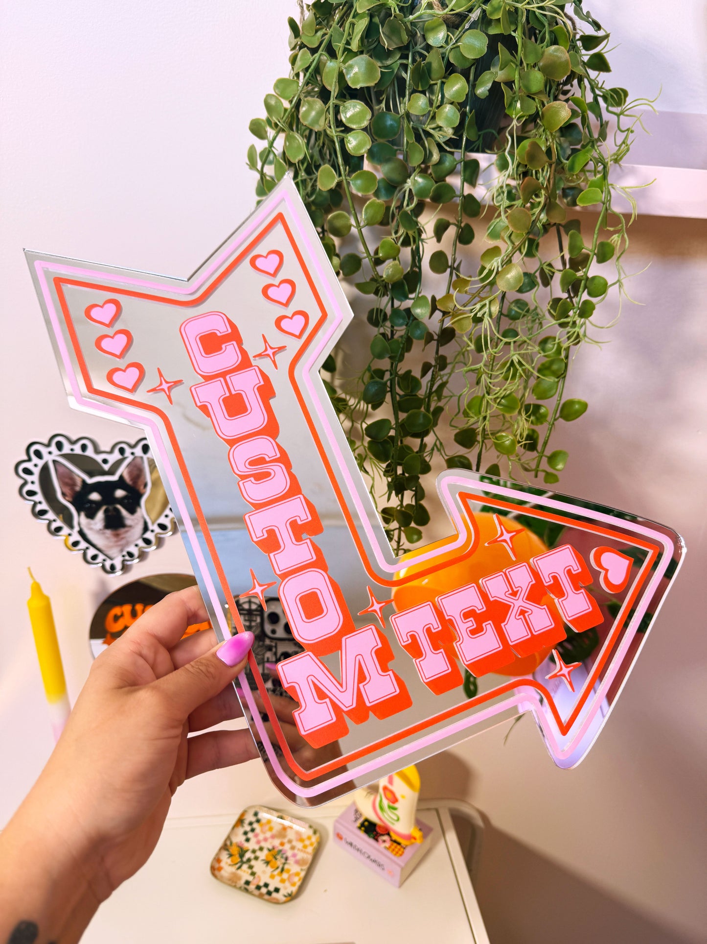 Custom Vegas Arrow Mirror Sign