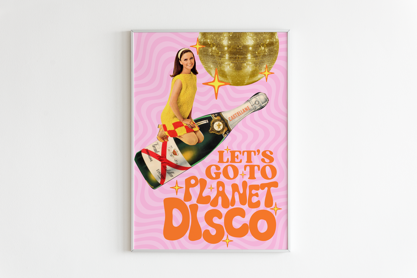 Planet Disco Collage Wall Print