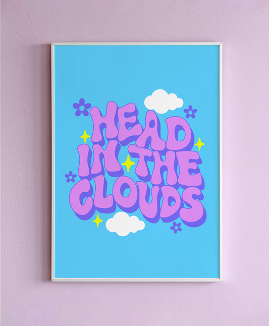 Head In The Clouds Wall Print