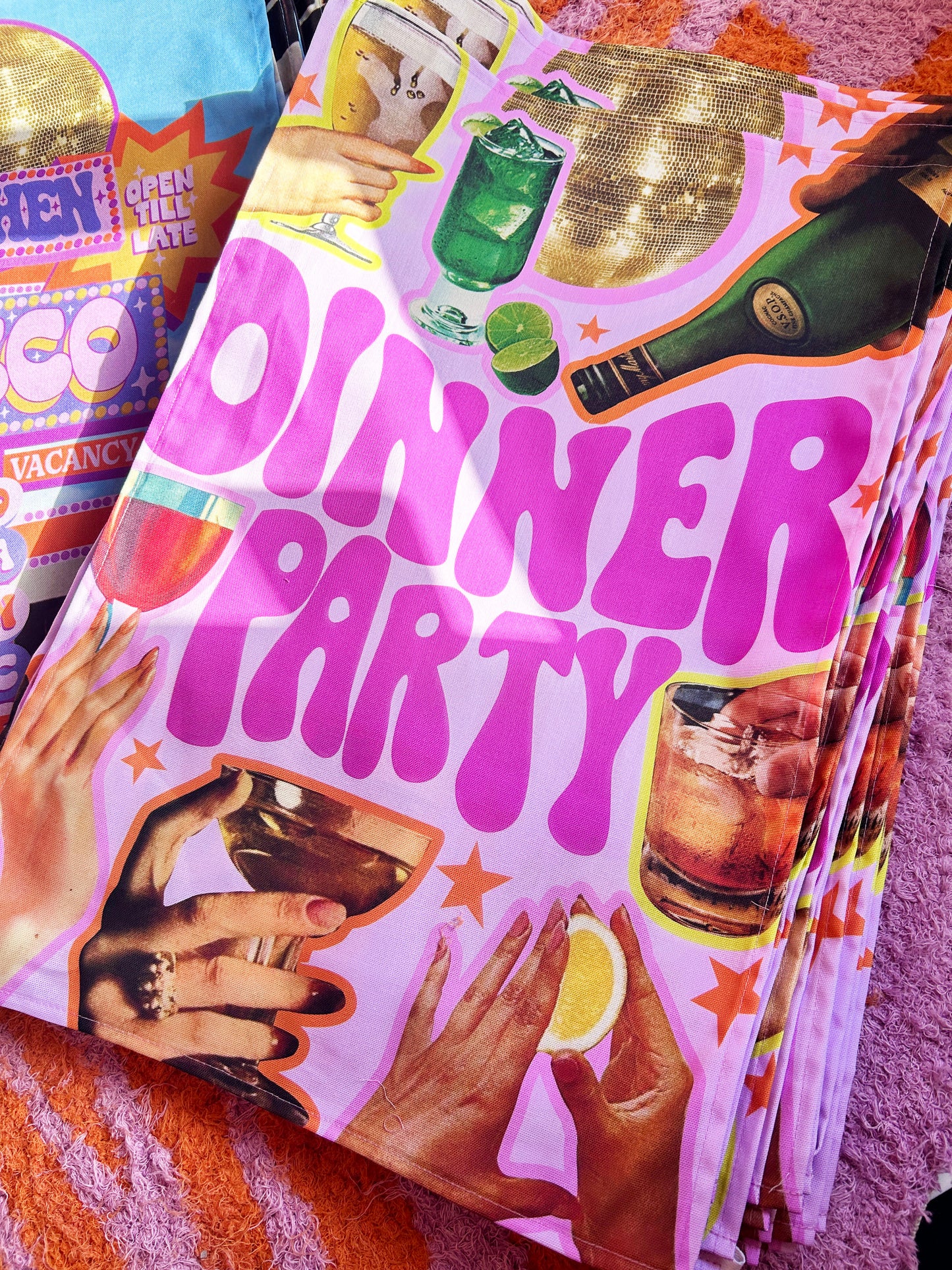 Cocktail Dinner Party Tea towel
