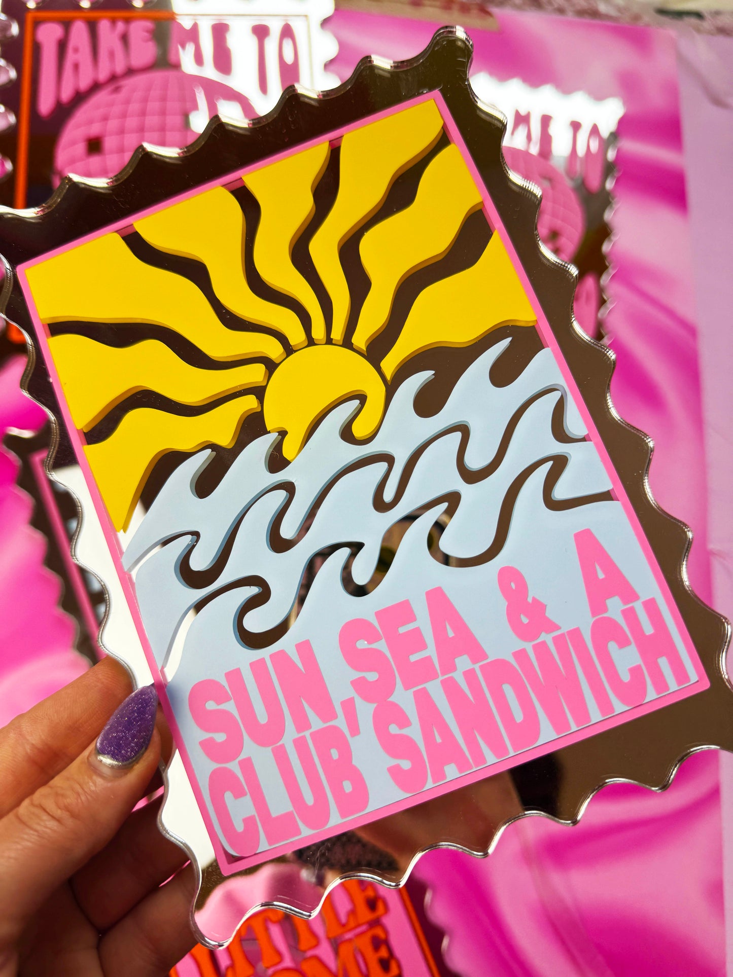 Sample Sale Mirror - A5 Stamp - Sun/Sea/Club Sandwich