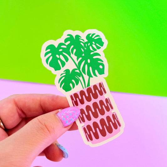 Monstera Plant Sticker - WS