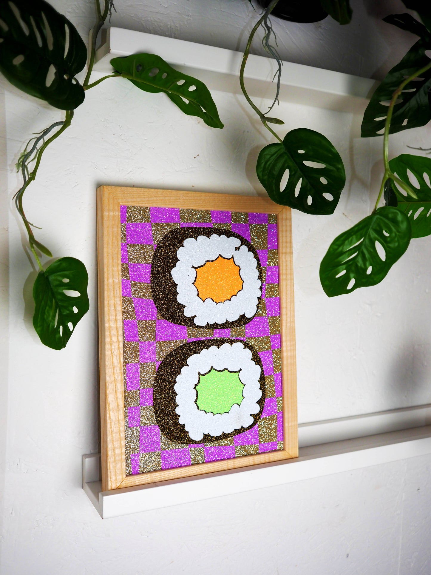 Sushi Glitter Fabric Print