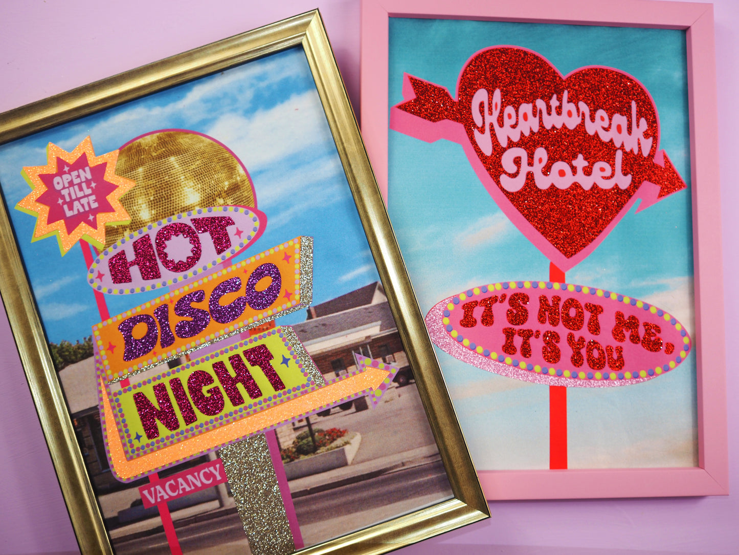 Retro Motel Disco Night Fabric Print