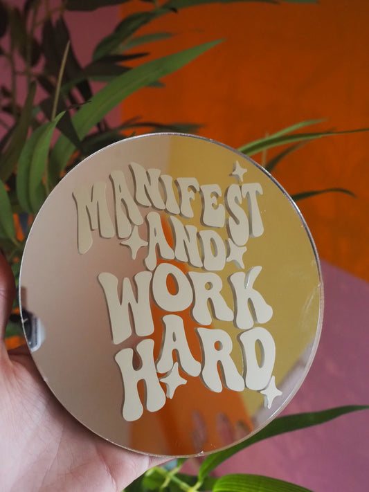 Manifest and work hard - beige