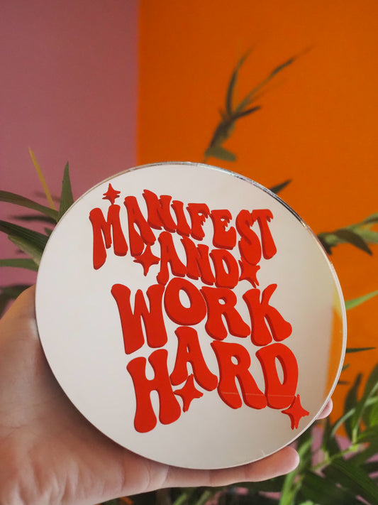 Manifest and work hard - red
