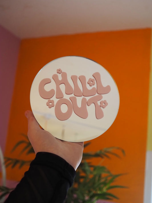 Chill out mini mirror - pastel pink