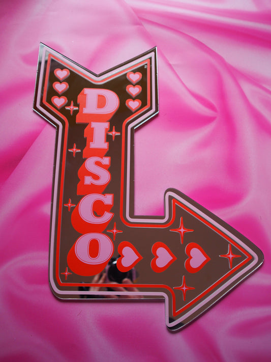 Sample Sale - Small Arrow - Disco Pink & Red